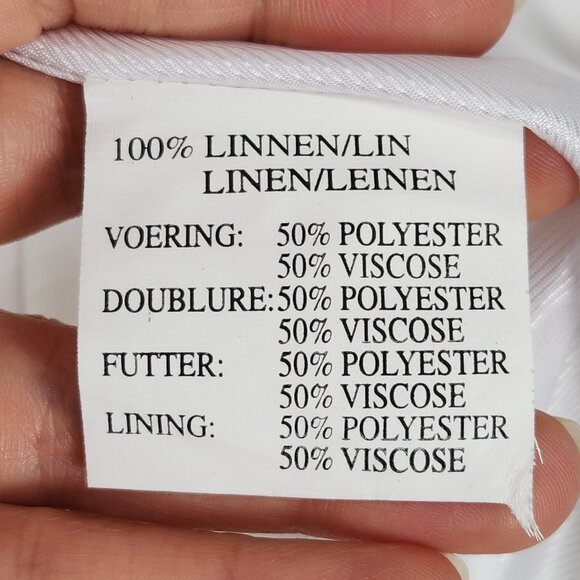 Claudia Strater Jacket Womens EU 42 US 12 Off White Cream Linen Blazer Classic - Picture 12 of 15